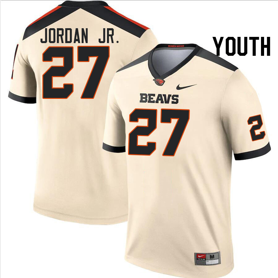 Youth #27 Andre Jordan Jr. Oregon State Beavers College Football Jerseys Stitched-Cream